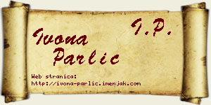 Ivona Parlić vizit kartica